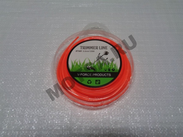 Леска триммерная (3,0*25м) TRIMMER LINE в блистере (звезда)