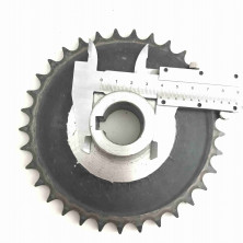 Звезда ведомая большая мотобуксировщик Z33 d25мм шаг 12,7 шпонка 8мм