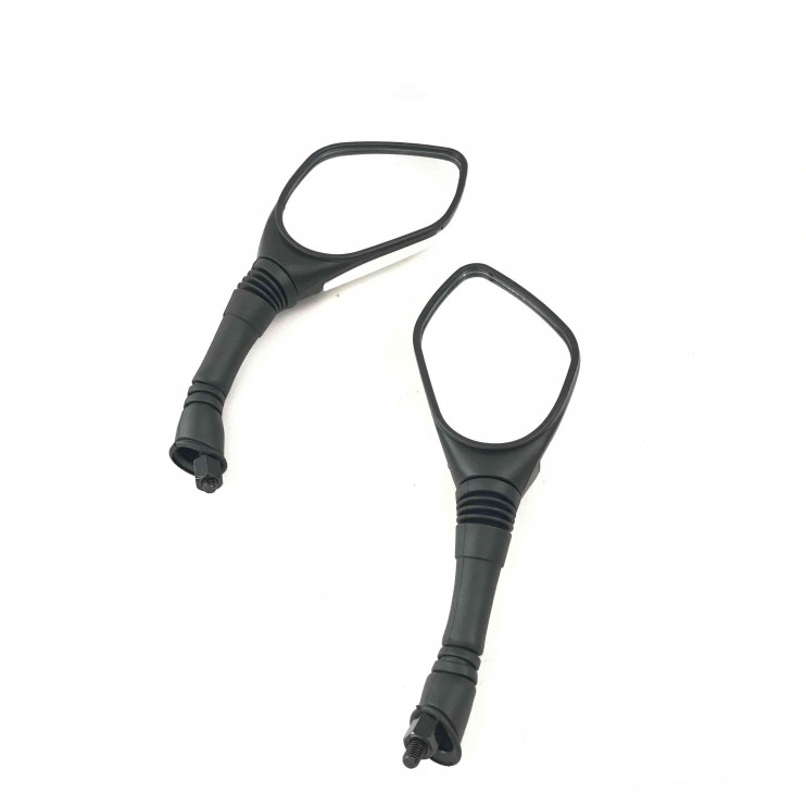 Зеркала 146 пластик пятиугольные белые с черными вставками d8