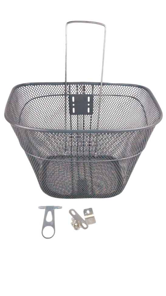 Корзина передняя с крепежом серая