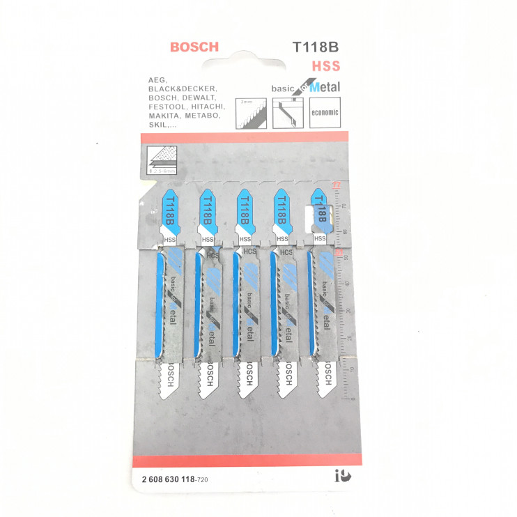 Набор пилок для лобзика Bosch T-118B