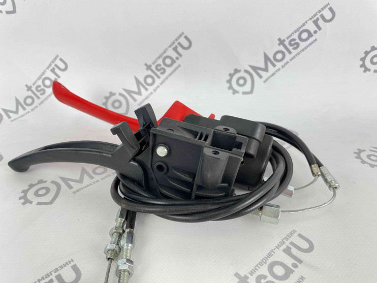 Ручка троса сцепления (сдвоенная) переднего и заднего ходов в сборе с тросами для МБ