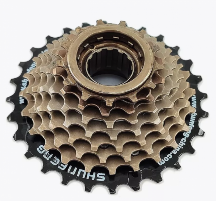 Блок спортивный 8 звезд Трещотка 13-28 зубов черно-коричневая стальная