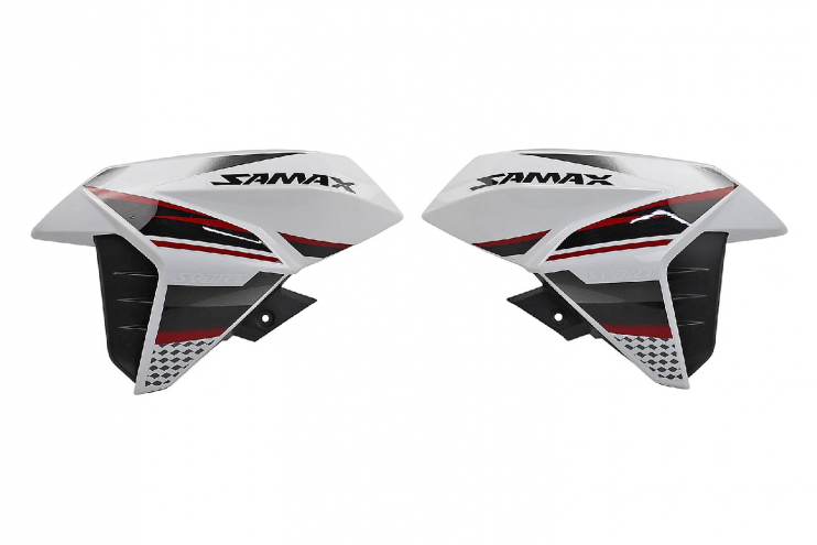 Облицовка бензобака Альфа SA Max состоит из 6-х частей серебристо-белая