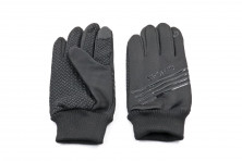 Перчатки утепленные черные полоски сенсорные M