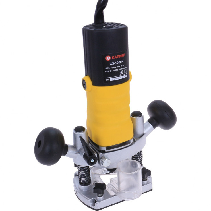 Фрезер Калибр Мастер ФЭ-1000м 1, 0кВт, цанга 6-8мм, 0-30мм, 11500-30000об-мин