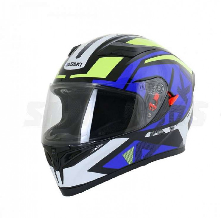 Шлем Ataki JK316 Route синий желый глянцевый L интеграл