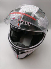 Шлем Ataki JK902 Shape белый серый глянцевый S модуляр