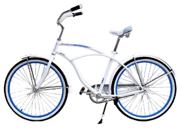 Велосипед 26 РЕТРО BKM-9911 рама сталь,  тормоз ножной,  широкое седло,  стальн крыльяБелый