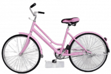 Велосипед 24 РЕТРО BKW-9918 рама сталь, тормоз ножной, широкое седло, стальн крылья Розовый