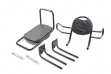 Седло-кресло детское сборное на багажник складное черноес подлокотниками,  передн огранич,  сталь