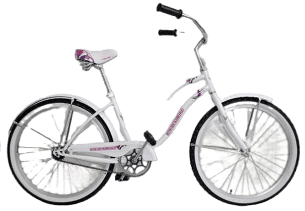 Велосипед 24 РЕТРО BKW-9918 рама сталь, тормоз ножной, широкое седло, стальн крылья Белый