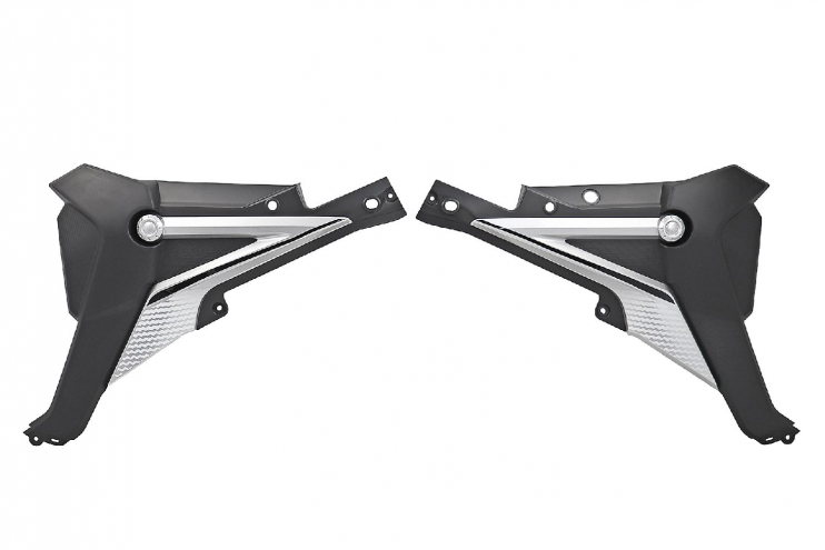 Облицовка боковая в сборе Aplha SA Max серебристо-зеленая