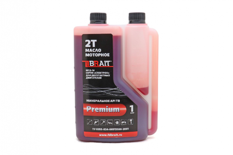 Масло 2T Brait Premium  API TB минеральное с дозатором 0.946 л