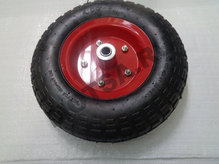 Колесо тачки садовой 6 4.00-6 ось 16мм ступица