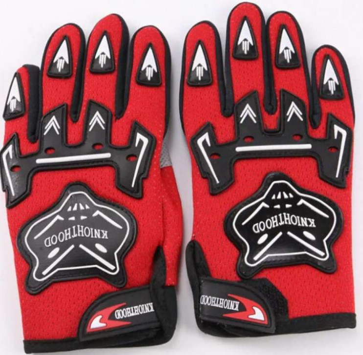 Перчатки с пальцами KNTGHLAOOD красные текстиль