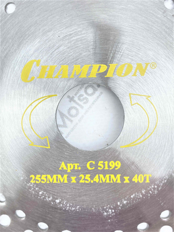 Нож мет. 255мм 40z CHAMPION (40/255/25.4) с зубц. из тв.сплава Bowl (SRM-330ES/SRM-350ES) (C5199)