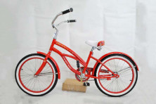 Велосипед 20 РЕТРО BKM-9910 рама сталь, тормоз ножной, широкое седло, стальн крылья Красный