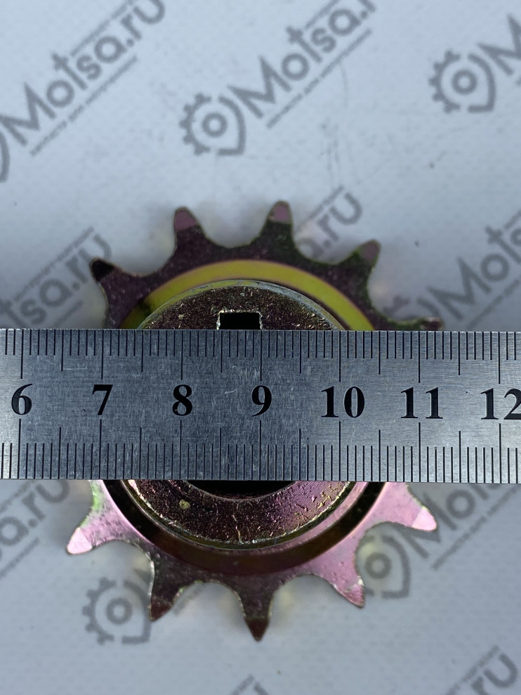 Звезда ведущая малая мотобуксировщик  Z13 d20мм шаг 15,875 шпонка 5мм цинк