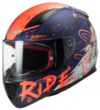 Шлем LS2 FF353 rapid naughty Matt Blue Fluo Orange XS