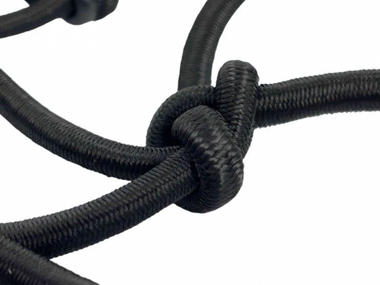 Сетка багажная чёрно-красная 40х40 см 6 крюков