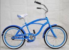 Велосипед 20 РЕТРО BKM-9909 рама сталь,  тормоз ножной,  широкое седло,  стальн крыльяСиний