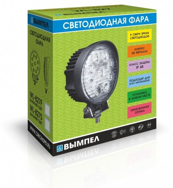 Фара cветодиодная WL-827S дальний свет