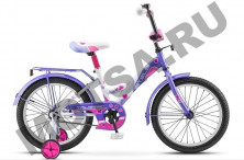 Велосипед 16 STELS Talisman (стальной обод, рама 10.5, цветное седло, усиленные опорные колеса, звонок, защита, БЕЛО-РОЗОВЫЙ)