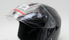 Шлем Ataki JK526 Carbon черный-серый глянцевый XL открытый со стеклом