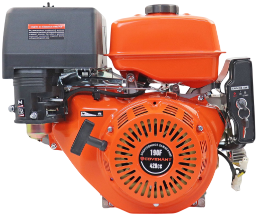 Двигатель Covenant 15.0 л.с. 190FE с катушкой 11A электростартер 420cc вал d25