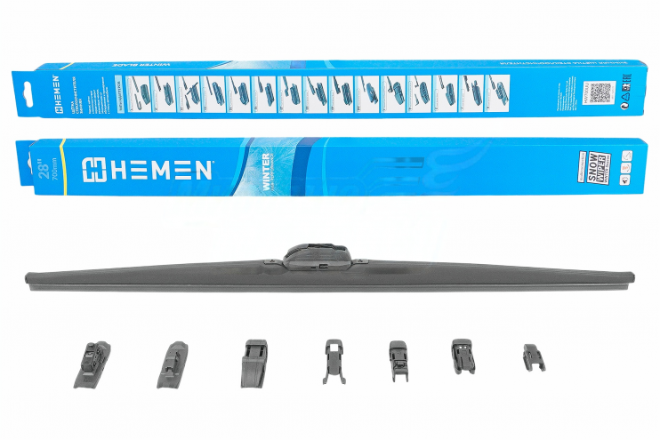 Щётка стеклоочистителя зимняя Hemen 700 мм 8 адаптеров HW700UU