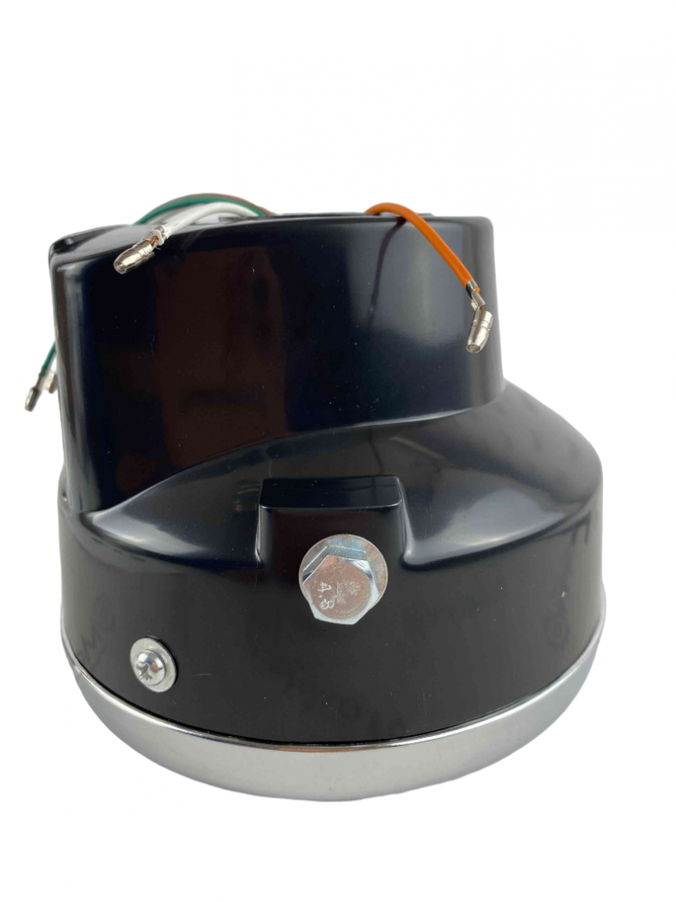 Фара мопед Альфа круглая в сборе черная