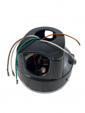 Фара мопед Альфа круглая в сборе черная