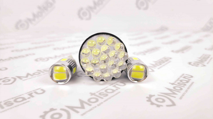 Лампа 12 В T10 6 светодиодов Super White Lens