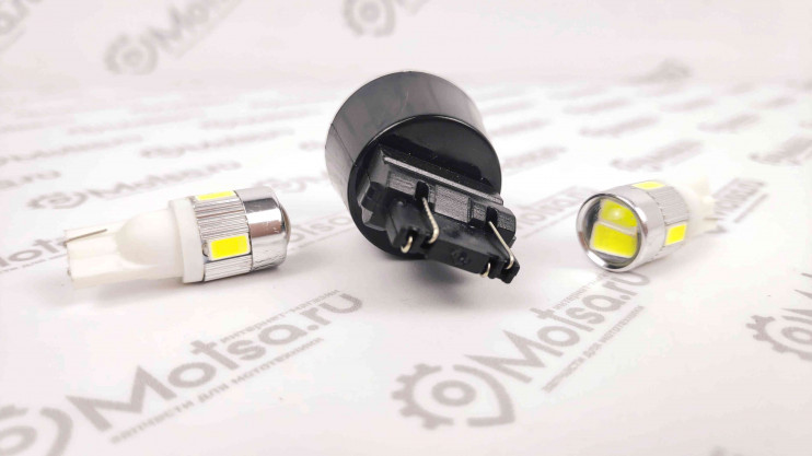 Лампа 12 В T10 6 светодиодов Super White Lens