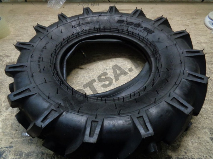 Покрышка 12 6,00-12 камерная (С КАМЕРОЙ) Ёлочка для мотоблока