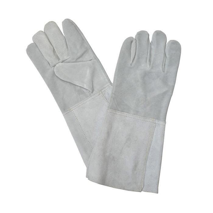 Краги спилковые серые