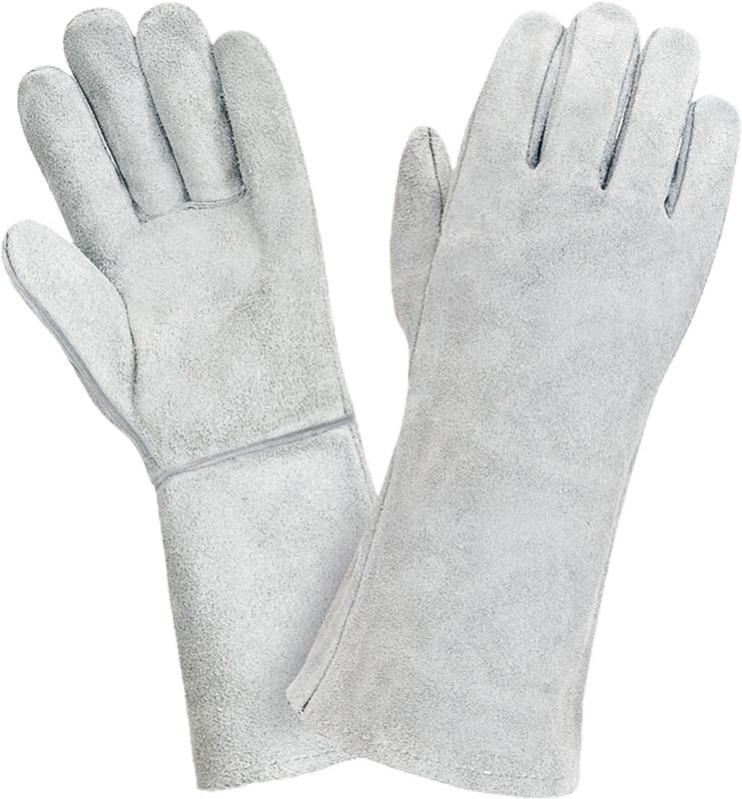 Краги спилковые серые