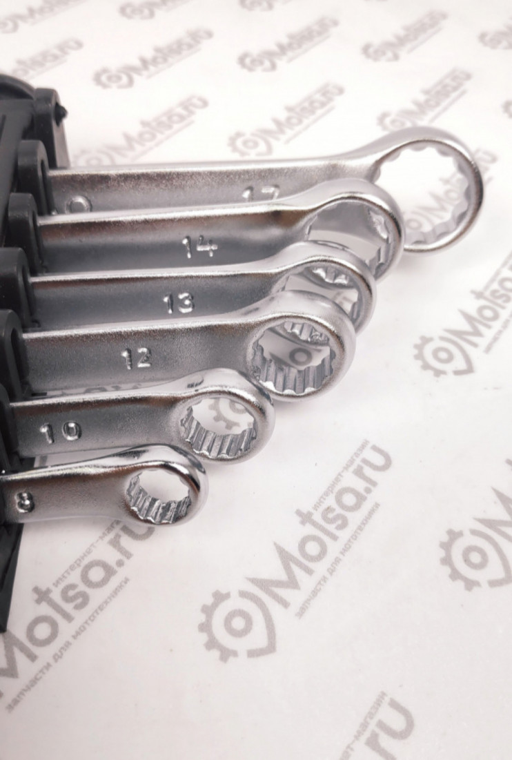 Набор ключей комбинированных 6шт (8-17мм) холдер (АвтоДело 31060-AD)