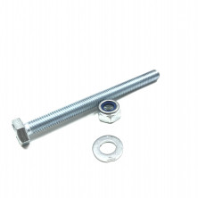 Ось колеса тачки садовой 10 мм с гайкой и шайбой