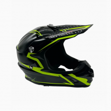 Шлем Safebet HF-115 черно-зеленый Q178Y S-XXL кроссовый