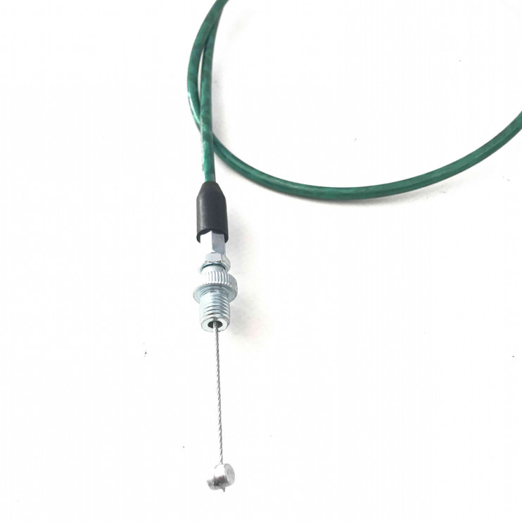 Трос газа питбайк TTR с натяжкой, для короткоходной ручки HL=860mm, FL=140mm  зеленый