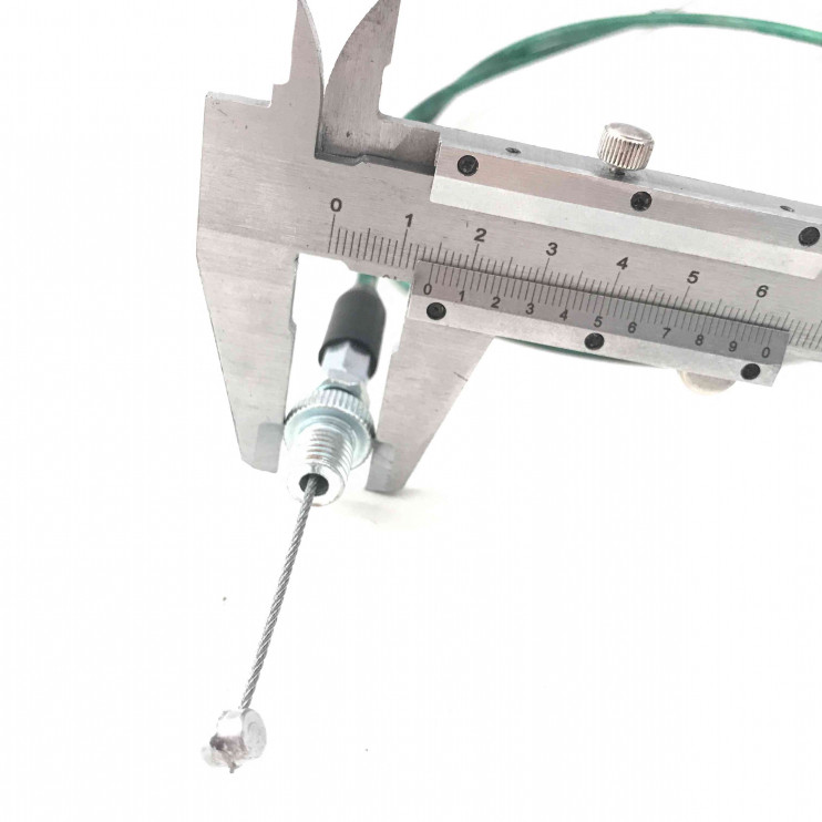 Трос газа питбайк TTR с натяжкой, для короткоходной ручки HL=860mm, FL=140mm  зеленый
