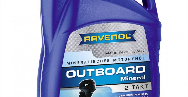 Масло 2T RAVENOL Outboardoel Mineral (минеральное) NMMA TC-W3(4л.) (лодочный  мот.)