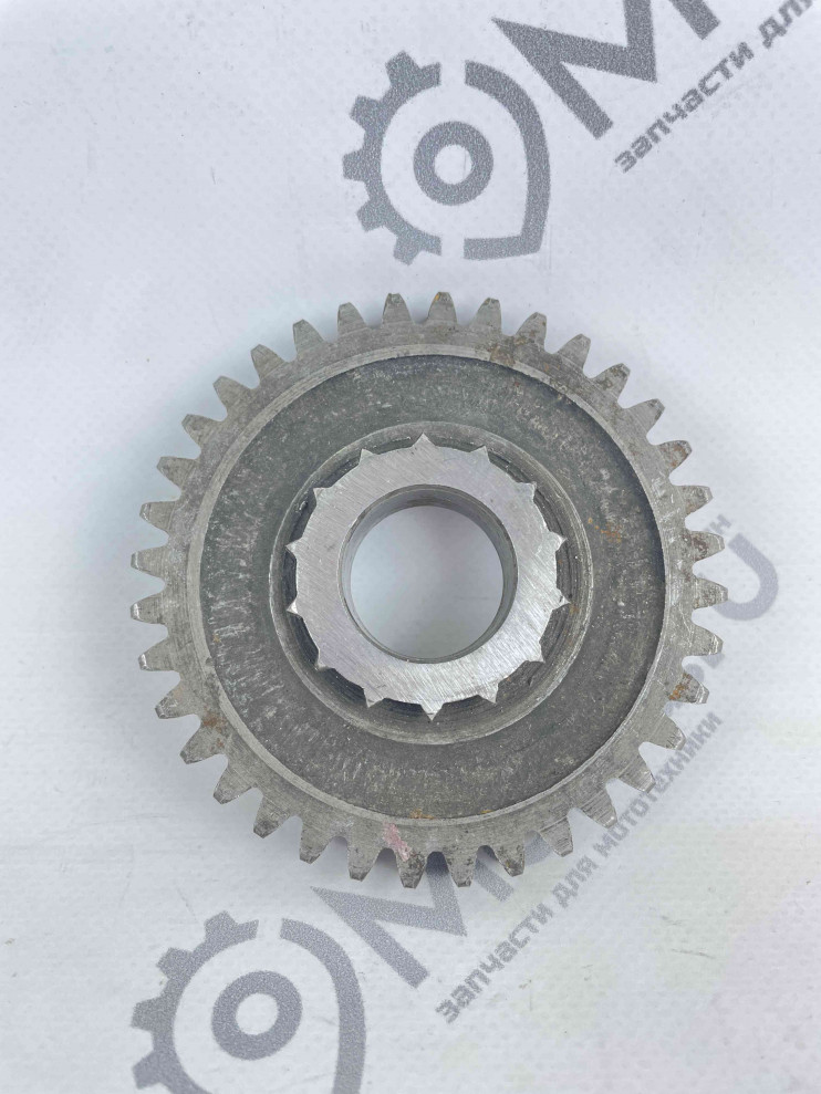 Шестерня Урал 1-ой скорости(36з) вторичного вала СТАРОГО ОБРАЗЦА (реставрация)