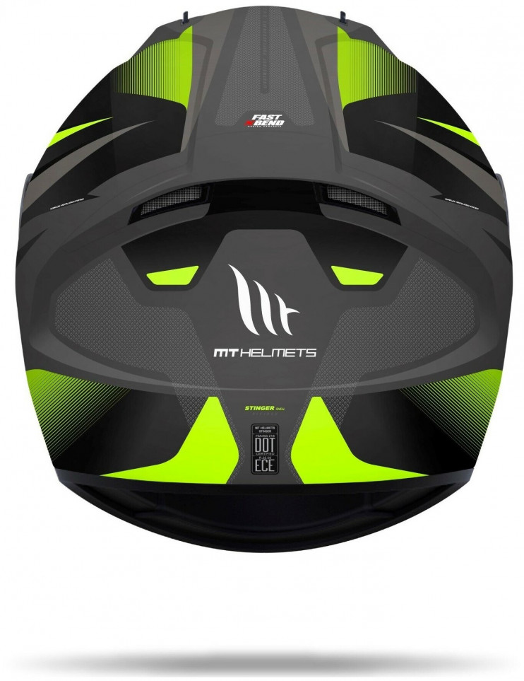 Шлем MT Stinger divided С4 глянцевый флуоресцентный желтый XL интеграл