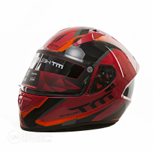 Шлем MT Stinger spike черный-крaсный-серый метaллик S Интегрaл