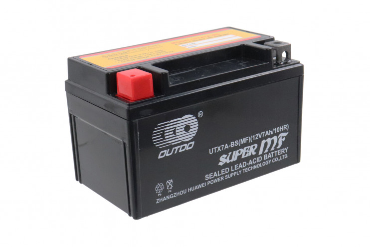 Аккумулятор 12В 7Ач OUTDO UTX7A-BSMF аналог CT1207 кислотный, герметичный прямая полярн 150-87-94мм