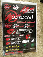Наклейки WILWOOD,SIDI,ROCKSTAR,MONSTER ENERGY,BRIDGESTONE (30x45)