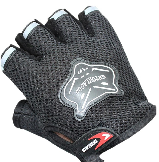 Перчатки без пальцев KNTGHLAOOD черные (текстиль)